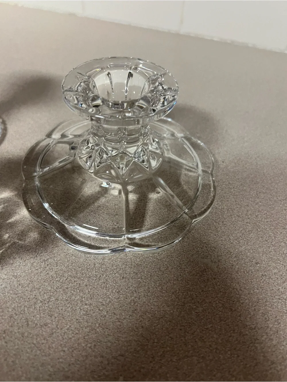 Clear Glass Candle Holders Set - Elegant Home Accents